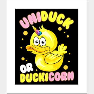 Funny Unicorn Lover and Duck Lover Cute Duckicorn Posters and Art